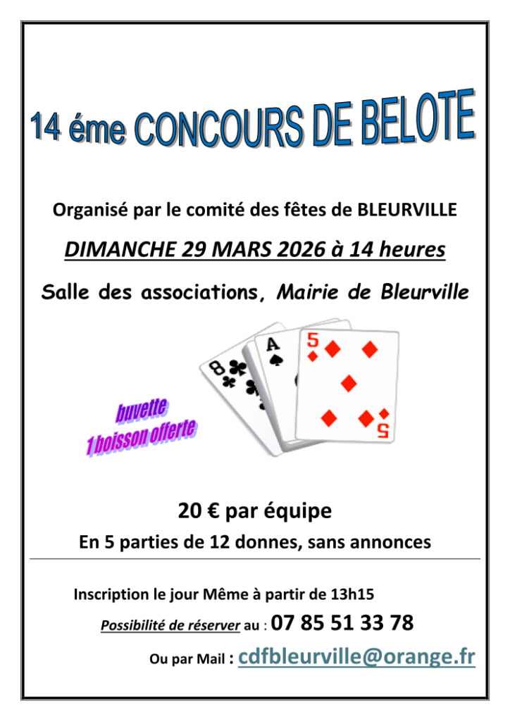 14e concours de belote