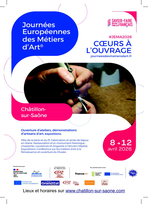 Journées Européennes des Métiers d&rsquo;Art à Châtillon-sur-Saône