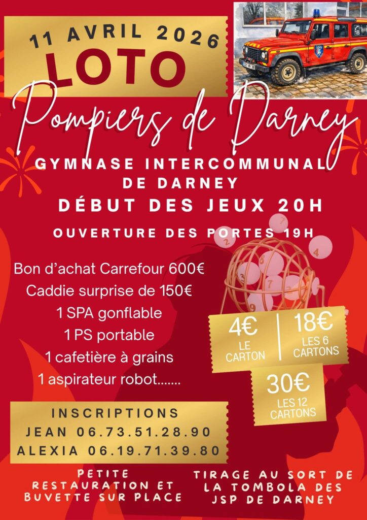 Loto des pompiers de Darney