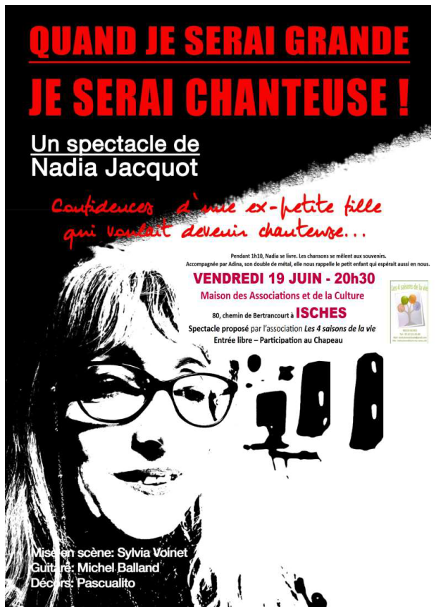 Spectacle « Quand je serai grande, je serai chanteuse ! »
