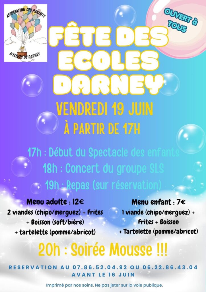 Schoolfeest en schuimfeest