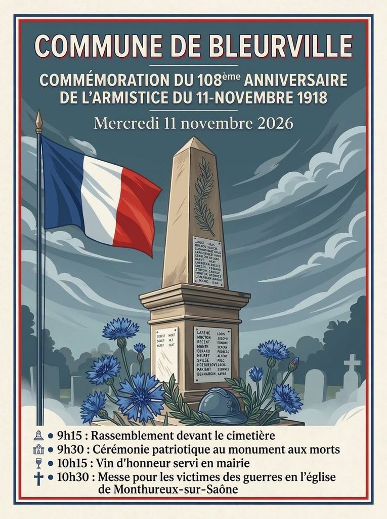 Commémoration de l&rsquo;armistice du 11 novembre